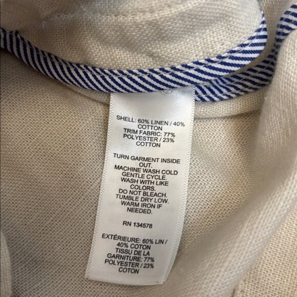 Vineyard Vines Linen Cotton Utility Jacket – Size M NEW - Picture 4 of 9